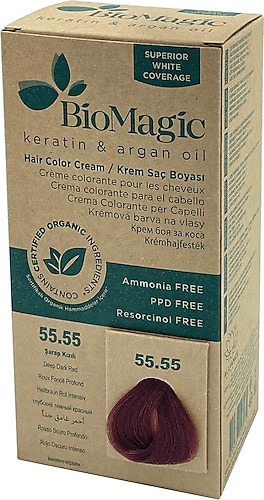BioMagic Doğal Saç Boyası Şarap Kızılı No: 55.55