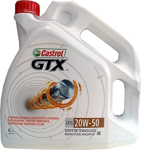 Castrol GTX LPG 20W-50 4 lt Motor Yağı
