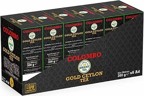 Colombo Seylan Yaprak Siyah Dökme Çay 6 x 300 G