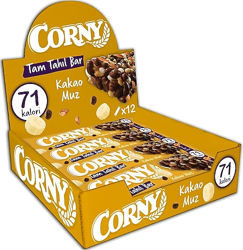 Corny Kakao ve Muz 17 gr 12'li Tahıl Bar