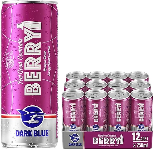 Dark Blue Berry Enerji İçeceği 250 ml