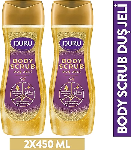 Duru Body Scrub Gold Duş Jeli 450 ml 2 Adet