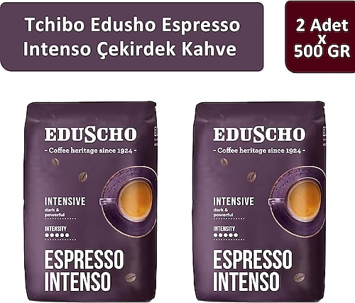 Eduscho Espresso Intenso Çekirdek Kahve 500 gr 2'li