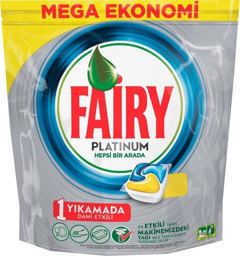 Fairy Platinum Limon Bulaşık Makinesi Kapsülü 72'li 3 Adet