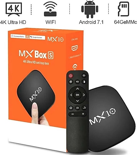FTS MX10 1/8 GB 4K Android TV Box Media Player