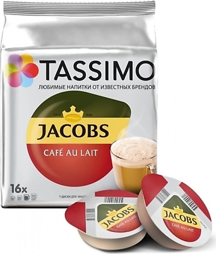 Gıdaevi Tassimo Jacops Cafe Au Lait Kapsül Kahve
