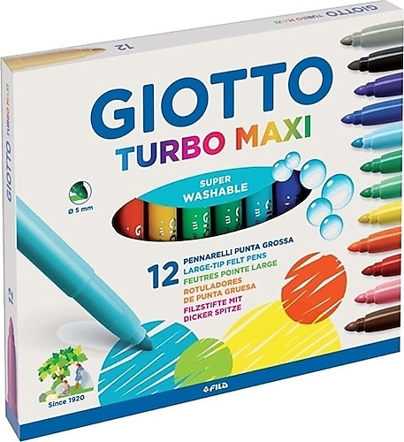 Giotto Turbo Maxi 12'li Keçeli Kalem Seti