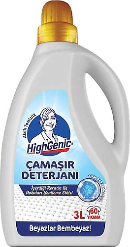 Highgenic Beyazlar için Sıvı Deterjanı 3 lt