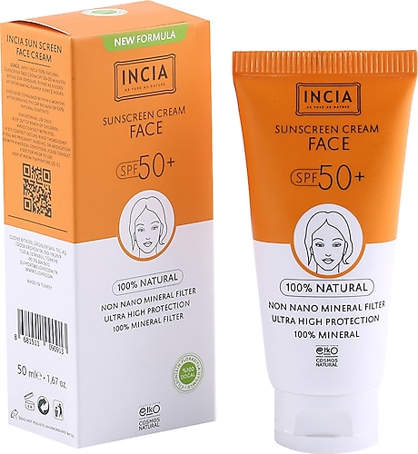 Incia Doğal 50 Faktör Güneş Kremi 50 ml