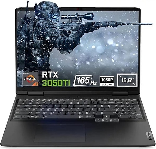 Lenovo IdeaPad Gaming 3 15ARH7 82SB00B5TX Ryzen 5 6600H 16 GB 512 GB SSD RTX3050TI 15.6" Full HD Notebook