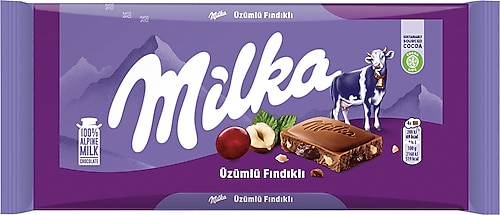 Milka Üzümlü Fındıklı Çikolata 80 gr