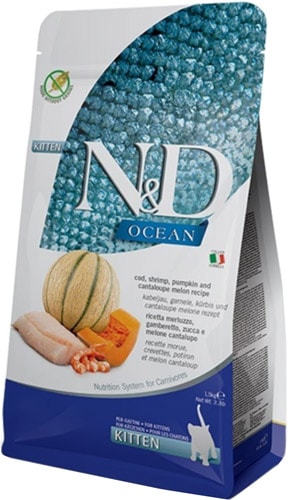 N&D Ocean Morina Balkabağı Karides ve Kavun 5 kg Yavru Kedi Maması
