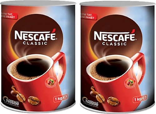 Nescafe Classic Granül Kahve 1 kg Teneke 2'li