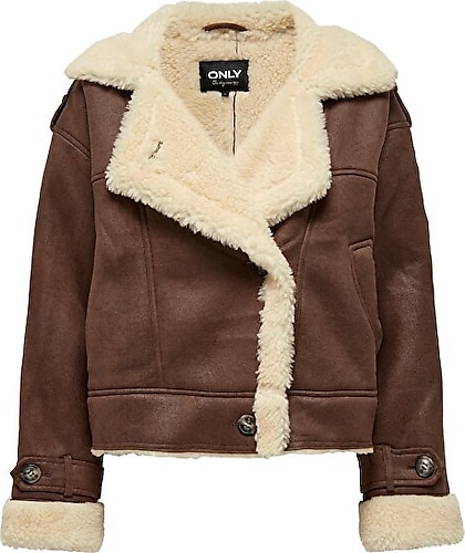Only Faux Suede Bonded Kürklü Kadın Mont