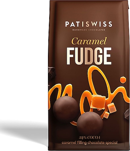 Patiswiss Karamel Dolgulu Fudge 250 gr Çikolata