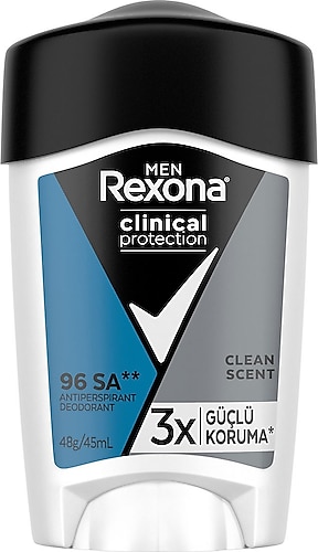 Rexona Clinical Protection Clean Scent Erkek Stick Deodorant 45 ml