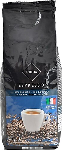 Rioba Espresso %60 Arabica %40 Robusta In Grani xkafeinsiz Çekirdek Kahve 500 Gr