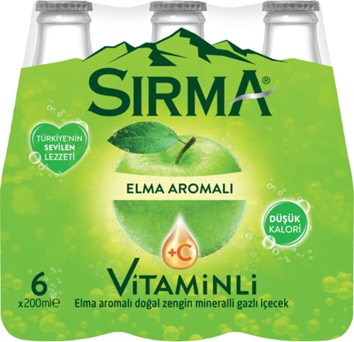 Sırma C+ Plus Elmalı 200 ml 6'lı Soda