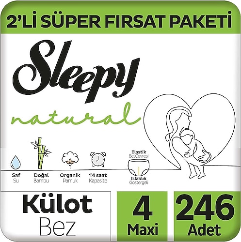 Sleepy Natural 4 Numara Maxi 246'lı Külot Bez