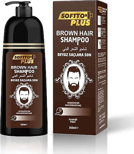Softto Plus Beyaz Kapatıcı Kahverengi Şampuan 350 ml