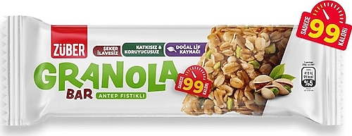 Züber Antep Fıstıklı Granola Bar 25 gr