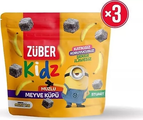 Züber Kidz Muzlu Meyve Küpü 49 gr 3'lü