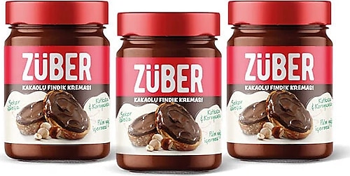 Züber Nutzilla Kakaolu Fındık Kreması 315 gr 3'lü